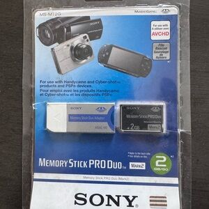 Sony Memory Stick PRO Duo 2GB - Silver and Black